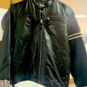 Genuine leather jacket. Boys Size XL
